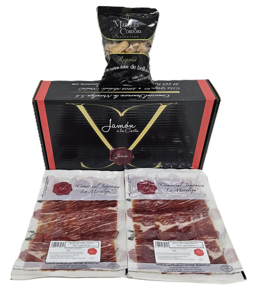 PACK 10 SOBRES DE JAMON DE CEBO IBERICO 50% RAZA IBERICA JAMSA